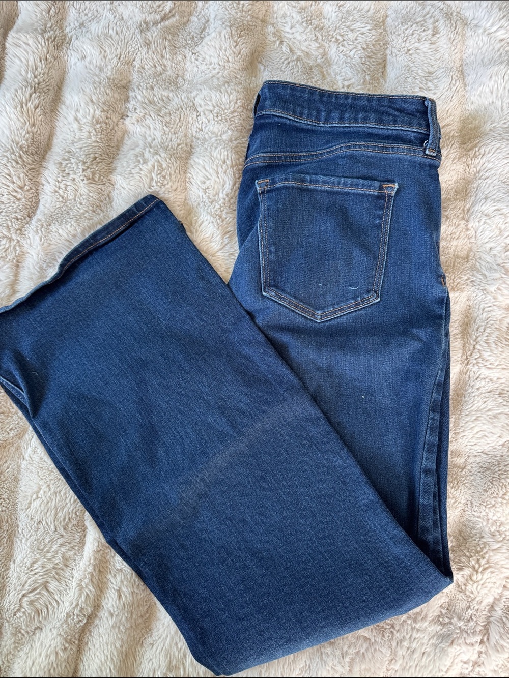 Old Navy High-Rise wow flare Jeans — Dark Blue Denim